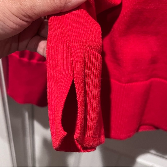 Time and Tru Red Sweater with Leopard animal print Heart women’s sz XL 16-18 - Picture 5 of 6